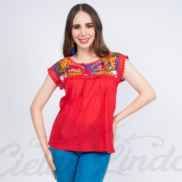 Yaritza Mexican Red Top - Picture 3 of 9